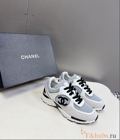 Chanel White Blue Sneaker - 1