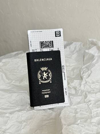 Balenciaga Passport Long Wallet 1 Ticket Black 21x12.4x2cm