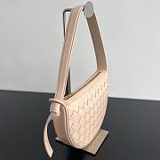 Bottega Veneta Half Moon Zipped Pink Shoulder Bag 23x15x4cm - 6