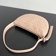 Bottega Veneta Half Moon Zipped Pink Shoulder Bag 23x15x4cm - 5