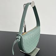 Bottega Veneta Half Moon Zipped Green Shoulder Bag 23x15x4cm - 6