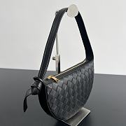 Bottega Veneta Half Moon Zipped Black Shoulder Bag 23x15x4cm - 6