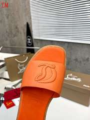 Christian Louboutin Orange Mule Slippers - 5