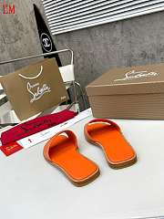 Christian Louboutin Orange Mule Slippers - 2