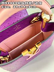 Louis Vuitton LV Mini Capucines Purple Ostrich 21x14x8cm - 6