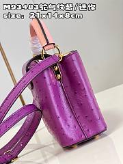 Louis Vuitton LV Mini Capucines Purple Ostrich 21x14x8cm - 4