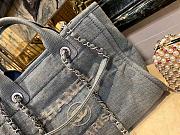 Chanel Shopping Tote Bag Denim Blue 32x5x24x15.5 - 4