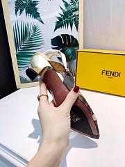 Fendi Black Colibri Slingback Pump 5cm - 3