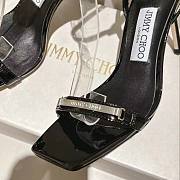 Jimmy Choo Jaxon 95 Patent Black Leather Sandals - 2
