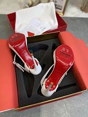 Christian Louboutin Queen Ankle Strap Sandal White Heel 10cm - 2