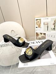 Dior Forever Heeled Slide Black Calfskin 5cm - 2