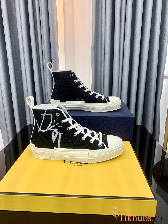 Dior B23 Cactus Jack High-Top Black Cream - 1