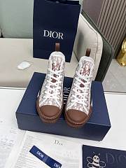 Dior B23 Oblique High Top Sneaker Brown White - 4