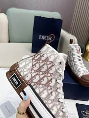 Dior B23 Oblique High Top Sneaker Brown White - 2