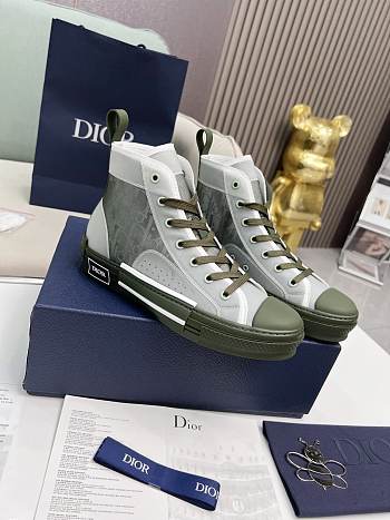 Dior B23 High Olive Sneaker Oblique