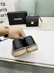 Chanel Espadrille Black Leather - 5