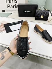 Chanel Espadrille Black Leather - 2