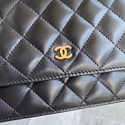 Chanel Wallet On Chain Woc Black Lambskin Gold 19cm - 2