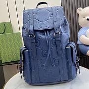 Gucci Jumbo GG Backpack Blue 41x34x12cm - 1