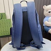 Gucci Jumbo GG Backpack Blue 41x34x12cm - 3