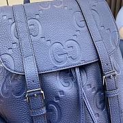 Gucci Jumbo GG Backpack Blue 41x34x12cm - 4