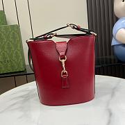 Gucci Mini Bucket Shoulder Bag Red 18.5x20.5x12.5cm - 1