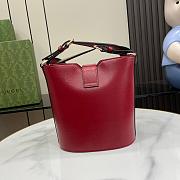 Gucci Mini Bucket Shoulder Bag Red 18.5x20.5x12.5cm - 6