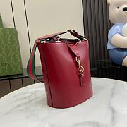 Gucci Mini Bucket Shoulder Bag Red 18.5x20.5x12.5cm - 5