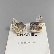 Chanel Enamel Strass CC Earrings Black - 4