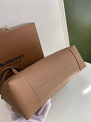 Burberry Embossed Crest Leather Tote Beige 35x29x12cm - 4