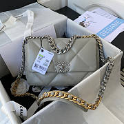 Chanel 19 Flap Bag Grey Silver 26cm - 1