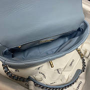 Chanel 19 Flap Bag Blue Gold Lambskin 26cm - 6