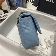 Chanel 19 Flap Bag Blue Gold Lambskin 26cm - 5