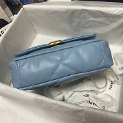 Chanel 19 Flap Bag Blue Gold Lambskin 26cm - 4
