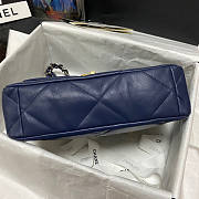 Chanel 19 Large Flap Bag Navy Blue Gold 30cm - 3