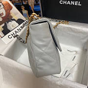 Chanel 19 Large Flap Bag Grey Gold 30cm - 5