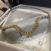 Chanel 19 Large Flap Bag Grey Gold 30cm - 4
