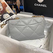 Chanel 19 Large Flap Bag Grey Gold 30cm - 3