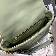 Chanel 19 Large Flap Bag Green Gold 30cm - 6