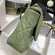 Chanel 19 Large Flap Bag Green Gold 30cm - 5