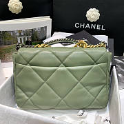 Chanel 19 Large Flap Bag Green Gold 30cm - 4