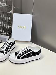 Dior Walk'n'Dior Platform Sneaker Black White Tweed - 4