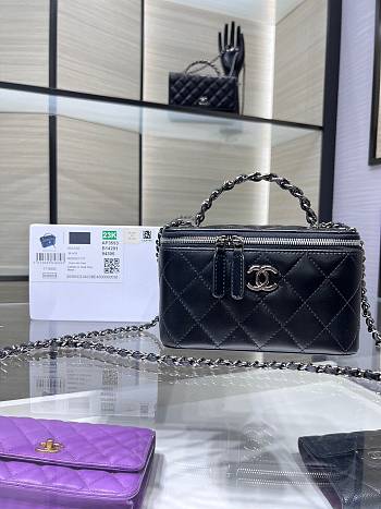 Chanel Top Handle Vanity Case Black Bag 17x9.5x8cm