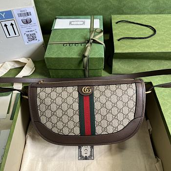 Gucci Ophidia Shoulder Bag Beige Ebony 30x18x9cm