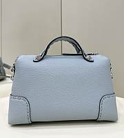 Fendi Medium By The Way Shoulder Bag Blue 27x13x15cm - 3