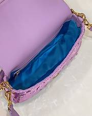 Fendi Sequin Baguette Bag In Light Purple 27cm - 2