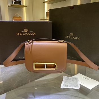 Delvaux Lingot Brown Bag 20.5x7.5x15cm