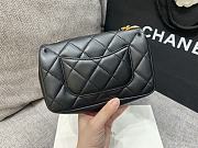 Chanel Mini Flap Bag Black Lambskin Gold 19x12x7cm - 4