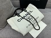 Chanel Shopping Tote Bag Black White 38cm - 3