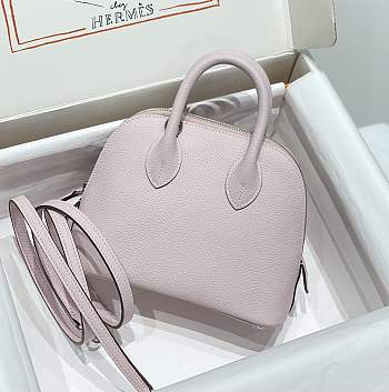 Hermes Mini Bolide Bag Pink Silver 19x14x8cm